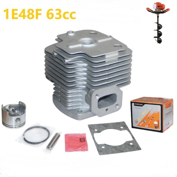 48mm Cylinder & Piston Gasket Kit fits 1E48F 48F 63CC 6300 2 Stroke Engine Motor Earth Auger Drill