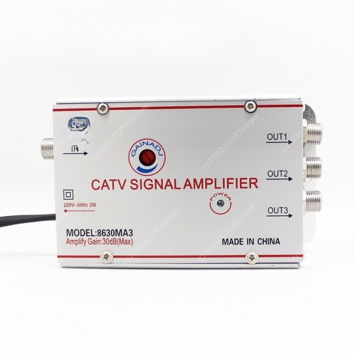 AC 220V 4 Way CATV Cable TV Splitter Amplifier 30dB Digital TV Antenna Signal Booster Home Tv Equip