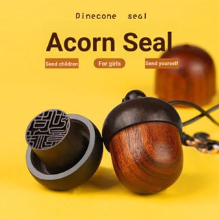 ตราประทับซีล ทรงกลม ลายตัวอักษร Acorn เหมาะกับของขวัญวันวาเลนไทน์ สําหรับนักเรียน