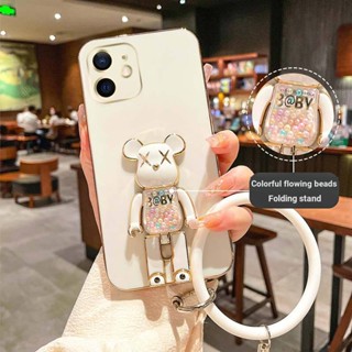 เคสโทรศัพท์มือถือชุบไฟฟ้า แบบนิ่ม ลายการ์ตูนหมี สําหรับ Apple iPhoneX-14PROMAX