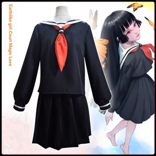 ชุดยูนิฟอร์มนักเรียนหญิง คอสเพลย์อนิเมะญี่ปุ่น Hell Girl COSPLAY Yan Moai cos JK Sailor Uniform