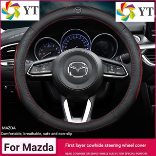 ปลอกหนังหุ้มพวงมาลัยรถยนต์ สําหรับ Mazda 6 Mazda CX-3 CX3 Mazda3 Mazda-3 M3CX5 Generation