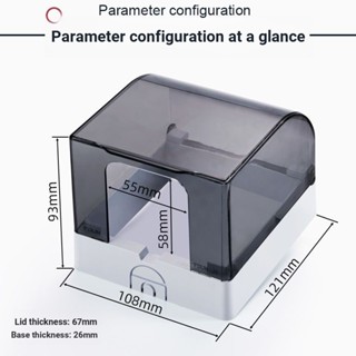 [กล่องซ็อกเก็ต กันน้ํา] กล่องสวิตช์ไฟ แบบกาว 86 แบบ ใส กันน้ํากระเด็น สําหรับห้องน้ํา