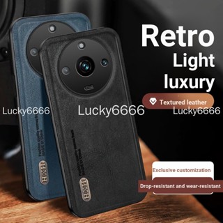 Realme11pro + เคสโทรศัพท์ realme 11 Pro + เคสหนังแท้ รถแม่เหล็ก RMX3751 เคสป้องกัน