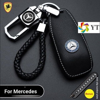 เคสกุญแจรีโมทรถยนต์ หนังแท้ สําหรับ BENZ W205 W213 GLC E300L C260L C180 A200