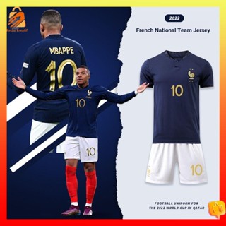 เสื้อกีฬาแขนสั้น ลายทีมชาติฟุตบอล Mbappe 39s 2022 ชุดเหย้า เยือน สไตล์ฝรั่งเศส สําหรับผู้ชาย Jpjl02.my20221218133103