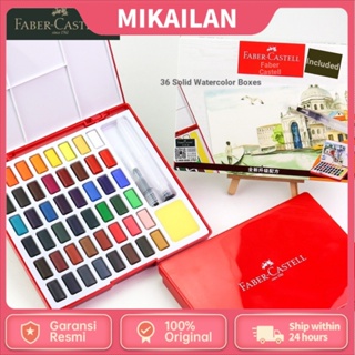 Faber CASTELL สีน้ําอัพเกรด พร้อมแปรง ฟองน้ํา 24 36 48 สี