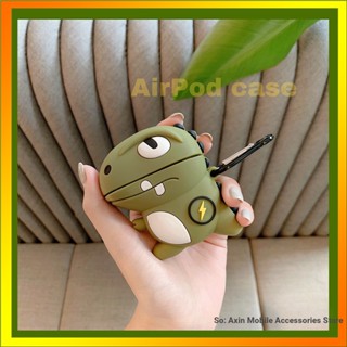 เคสหูฟัง แบบนิ่ม กันกระแทก ลายการ์ตูนไดโนเสาร์ พร้อมตะขอ สําหรับ airpods pro 3