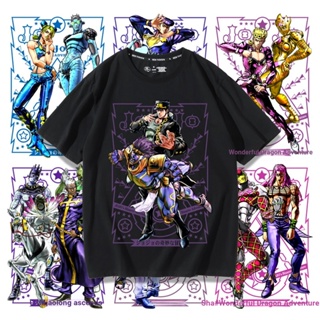 เสื้อยืดแขนสั้น พิมพ์ลาย Jotaro Platinum Star Kira Yoshikage Killer Queen JOJOs Bizarre Adventure Joint สําหรับผู้ชาย