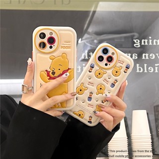 [เคสโทรศัพท์มือถือ กันกระแทก ลายการ์ตูนผึ้ง วินนี่ เดอะ พูห์] สําหรับ iPhone14pro 13 12 pro max 11