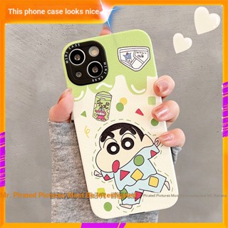 เคสโทรศัพท์มือถือหนังนิ่ม กันกระแทก ลายการ์ตูนชินจังน่ารัก สําหรับ iphone 14 13 11 12 pro max 14plus