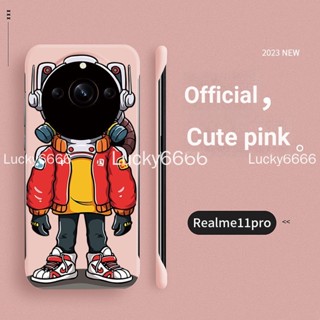 เคสโทรศัพท์มือถือ แบบบางพิเศษ ลายการ์ตูนนักบินอวกาศ สําหรับ Realme11pro+ realme 11 Pro+