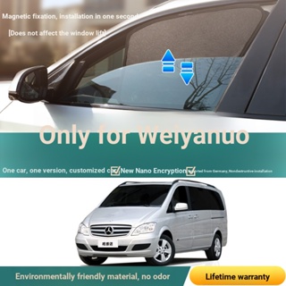 ((หมายเหตุการสั่งซื้อ สําหรับรถยนต์ โมเดล และปี) Mercedes-Benz Viano ม่านบังแดด หน้าต่างรถยนต์ ด้านข้าง ฉนวนกันความร้อน กันแมลง ม่านภายในรถยนต์ Ma