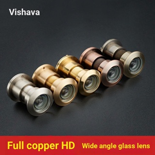 {ประตูกันขโมย Cats Eye} Vesahua All Copper Pure Copper HD ประตูกันขโมย ประตูตาแมว กระจกประตู มุมกว้าง เลนส์กระจก ประตูตา ป้องกันการงัดแงะ