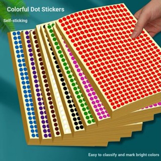 {Dot Sticker} สติกเกอร์ฉลาก ทรงกลม ลายจุด สีขาว สําหรับติดตกแต่ง