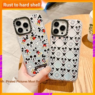 เคสโทรศัพท์มือถือแบบแข็ง กันกระแทก ลายมิกกี้เมาส์ ไล่โทนสี สําหรับ iphone 14 13 11 12 pro max 14plus