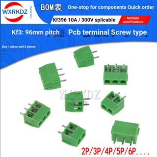 ขั้วต่อสายไฟ Pcb KF396-3.96 มม. พิช 2P 3P 4 บิต สกรู 5 ชิ้น