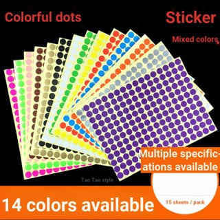 {Dot Sticker} สติกเกอร์ฉลาก ทรงกลม ลายจุด สีขาว สําหรับติดตกแต่ง