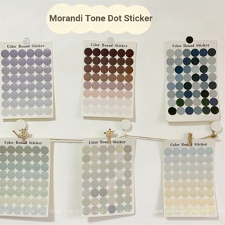 {Dot Sticker} สติกเกอร์ ลายจุด สีโมแรนดี้ สําหรับติดตกแต่งผนังบ้าน สมุดภาพ