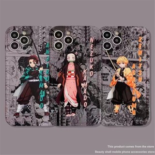 เคสโทรศัพท์มือถือ ลายการ์ตูนอนิเมะ Demon Slayer Blade Tanjiro Yadouzi Zenitsu สําหรับ iPhone14 13 12 11 pro max xs xr