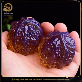 [Ancient Moon Amber] อัญมณีไม้วอลนัทขัดมือ สีเหลืองอําพัน 5A สําหรับตกแต่งบ้าน