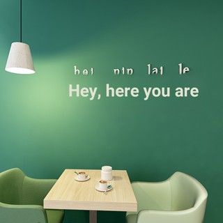 สติกเกอร์อะคริลิค ลาย Here You Are Text Restaurant Beauty Salon สามมิติ สําหรับตกแต่งผนังร้าน