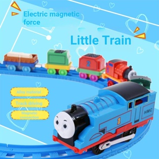 [Thomas Toys] ชุดของเล่นโมเดลรถไฟโทมัสไฟฟ้า แบบแม่เหล็ก ดึงถอยหลัง สําหรับเด็กผู้ชาย อายุ 3-6 ปี