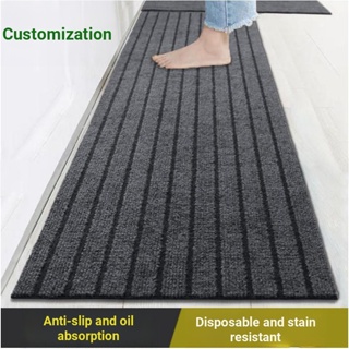 [Freely Cut Floor Mats] พรมปูพื้นห้องครัว กันลื่น กันน้ํามัน ดูดซับน้ํา ประตูทางเข้า ประตูทางเข้า เสื่อกันฝุ่น ที่กําหนดเอง กันน้ํา กันลื่น