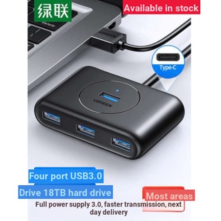 อะแดปเตอร์ขยายสาย USB TypeC 3.0 หลายพอร์ต พร้อมพาวเวอร์ซัพพลาย ฮับ UBS สําหรับคอมพิวเตอร์ โน้ตบุ๊ก