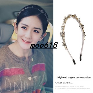 ** Moo618 * ที่คาดผมคริสตัล รูปหัวกะโหลก สไตล์เรโทร สําหรับผู้หญิง