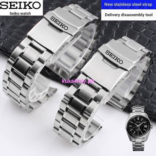 Seiko No. สายนาฬิกาข้อมือ กลไกอัตโนมัติ สายเหล็ก 5 สาย สําหรับผู้ชาย และผู้หญิง SNKP09K1 SGEG95J1 0705