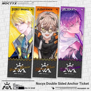 Noctyx ตั๋วเลเซอร์สองด้าน ลายการ์ตูนอนิเมะ Virtual Idol Alban สําหรับนักเรียน 1.11