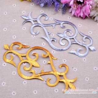 [Cloud Embroidery] แผ่นแพทช์สติกเกอร์ ปักลายเมฆ สีทอง สีเงิน สําหรับติดตกแต่งเสื้อผ้า