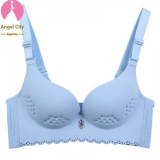 Angelcity※ เสื้อชั้นใน ระบายอากาศ ไม่มีโครงเหล็ก สี่สี คัพ 32-38AB สําหรับผู้หญิง