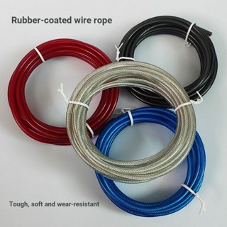 [เชือกกระโดด] เชือกกระโดด เหล็ก pvc หนา 4.5 มม. ยาว 3 ม. 75 ชิ้น