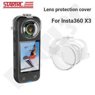 Startrc ฝาครอบป้องกันเลนส์ HD แบบใส กันกระแทก สําหรับ Insta360 X3 Insta360 X3