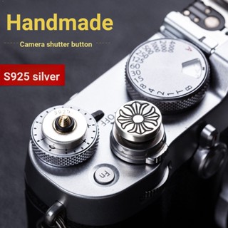 อายแชโดว์ เนื้อบางเบา|ปุ่มกดชัตเตอร์กล้อง แฮนด์เมด สีเงิน สําหรับ Fuji X100V XPRO3 XE4 XT3 XT4XT5 30 20