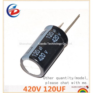 ตัวเก็บประจุอลูมิเนียมไฟฟ้า 400v 120UF 120UF400V 18*30 400v 120UF 5 ชิ้นต่อชุด