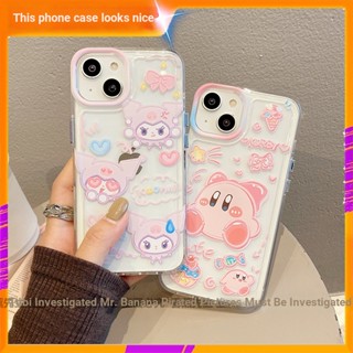 เคสโทรศัพท์มือถืออะคริลิคแข็ง กันกระแทก ลาย Kuromi Star Kirby น่ารัก สําหรับ iphone 14 13 11 12 pro max 14plus