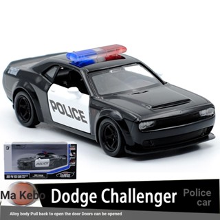 Rmz Dodge Challenger โมเดลรถยนต์ตํารวจ โลหะผสม 1: 36 ของเล่น ของขวัญวันเกิด คริสต์มาส สําหรับเด็กผู้ชาย