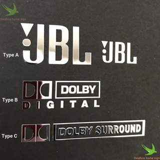 สติกเกอร์โลหะ ลายโลโก้ JBL Dolby Audio สําหรับติดตกแต่งรถยนต์ โฮมเธียเตอร์