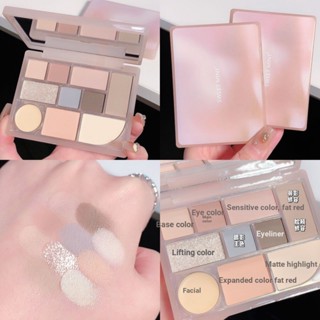 ✨Sweet Mint พาเลทอายแชโดว์ บลัชออน ไฮกลอส 10 สี อเนกประสงค์ สําหรับแต่งหน้า