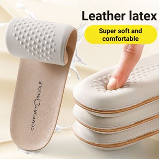 [Insole] รองเท้าหนังวัวแท้ พื้นยางพารา ซับเหงื่อ ระบายอากาศ กันเจ็บ สําหรับผู้หญิง และผู้ชาย