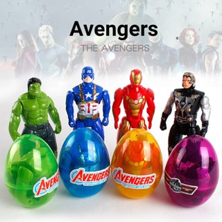 ฟิกเกอร์ Marvel Avengers Deformation Egg Iron Man Thor Hulk Captain America ของเล่นสําหรับเด็ก