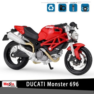 โมเดลรถจักรยานยนต์ Meritor Maisto Ducati Ducati Monster 696 ขนาด 1:18 เหมาะกับของขวัญวันเกิด สําหรับเด็กผู้ชาย