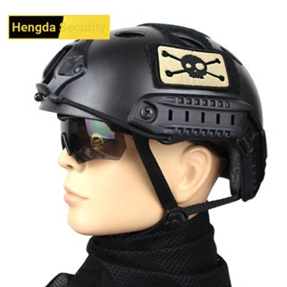 หมวกกันน็อคยุทธวิธี FAST Helmet PJ Version Oval Hole Cycling CS Guide Rail Helmet