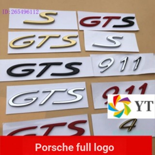 สติกเกอร์โลโก้ตัวอักษรภาษาอังกฤษ Porsche 911 สําหรับติดตกแต่งรถยนต์ GTS