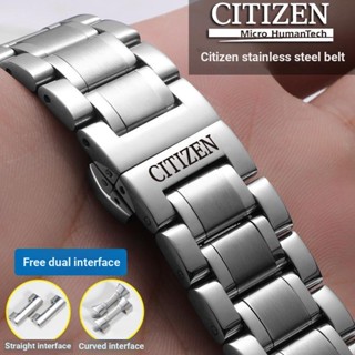 3/11✈Citizen นาฬิกาข้อมือ สายเข็มขัดเหล็กสเตนเลส กันน้ํา พลังงานจลน์ สําหรับผู้ชาย และผู้หญิง