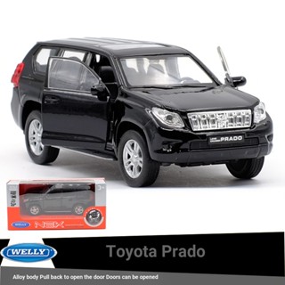 Willie WELLY โมเดลรถยนต์ Toyota Prado Off-Road อัลลอย 1: 36 ของเล่นสําหรับเด็ก