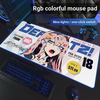  แผ่นรองเมาส์เล่นเกม RGB เรืองแสง ขนาดใหญ่พิเศษ ลายแอนิเมชั่น 02 สองมิติ สําหรับคอมพิวเตอร์ตั้งโต๊ะ